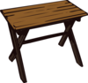Portable Wooden Table Clip Art